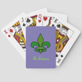 Mardi Gras Fleur de Lis lila spelkort