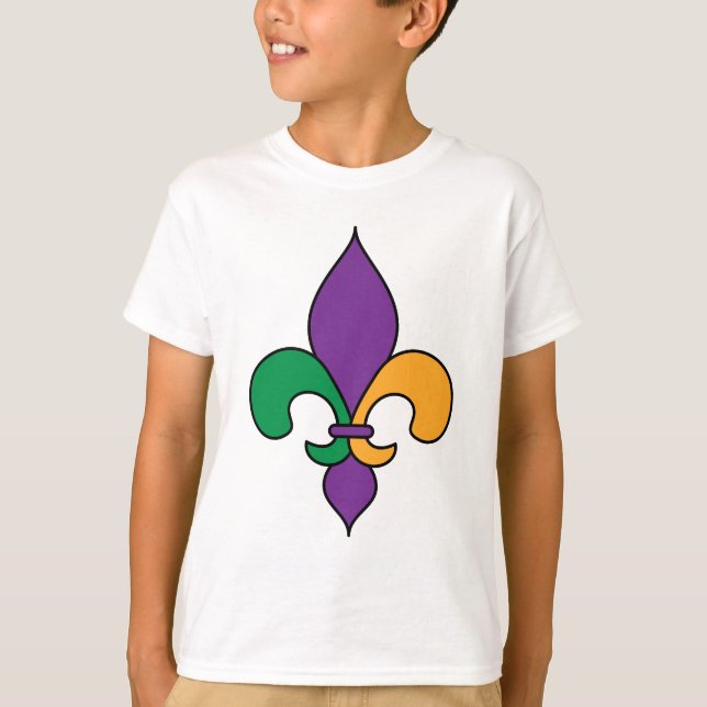 Mardi Gras Fleur de Lis Lura T-tröja Tröja (Framsida)