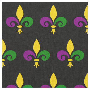 Mardi-gräs fleur-de-lis-mönster tyg