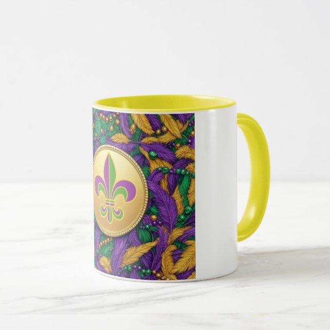 Mardi Gras Fleur de lis Mugg (Framsida höger)