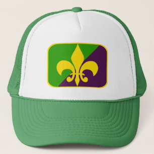 Mardi Gras Fleur De Lis NOLA Louisiana party Keps