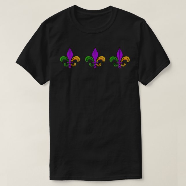Mardi Gras Fleur De Lis Nola New Orleans Louisian T Shirt (Design framsida)