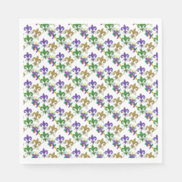 Mardi Gras fleur de lis Pappersservett