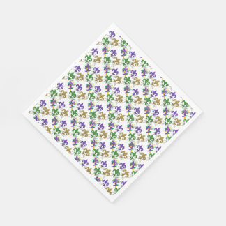Mardi Gras fleur de lis Pappersservett