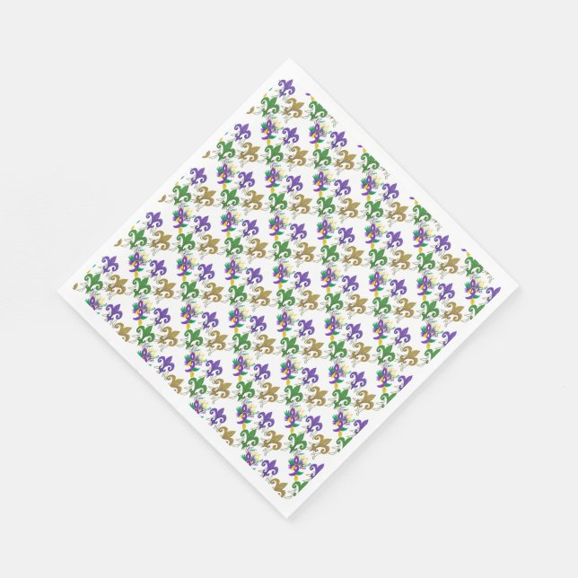 Mardi Gras fleur de lis Pappersservett (Hörn)