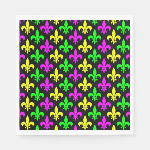 Mardi Gras Fleur De Lis Pappersservett