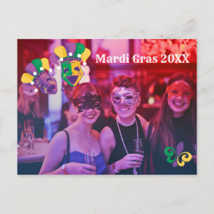 Mardi Gras Fleur De Lis Photo Vykort