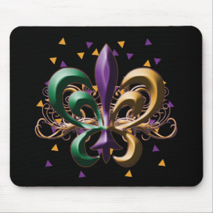 Mardi Gras Fleur de Lis Planlägga Musmatta