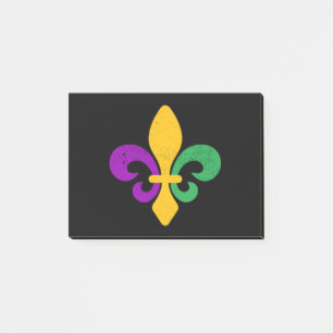 Mardi Gras Fleur De Lis Post-it Block