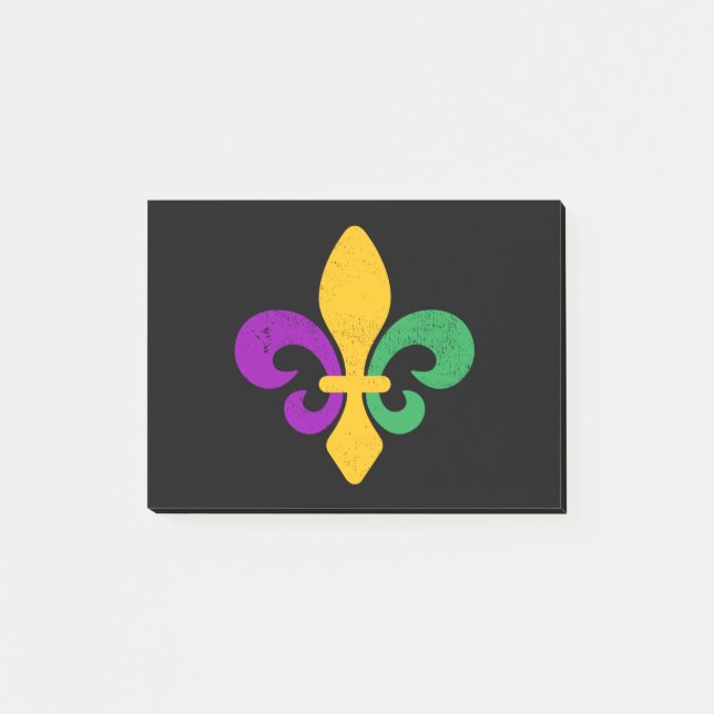Mardi Gras Fleur De Lis Post-it Block (Framsida)