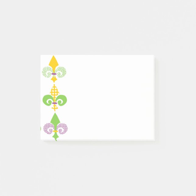 Mardi Gras Fleur de Lis Post-it Block (Framsida)