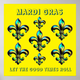 Mardi Gras Fleur De Lis Poster