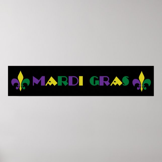 Mardi Gras ~ Fleur De Lis Poster (Framsidan)