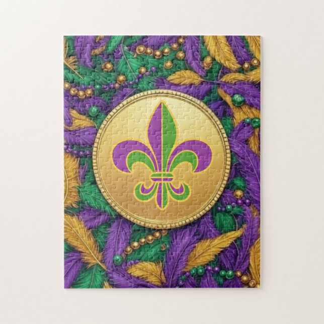 Mardi Gras Fleur de lis Pussel (Vertikal)
