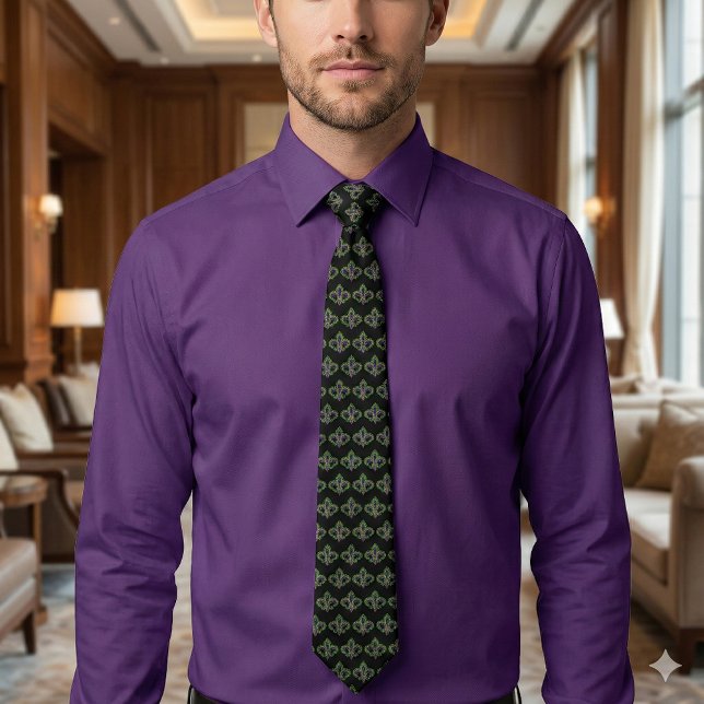 Mardi Gras Fleur-de-Lis Slips (Mardi Gras Fleur-de-Lis Neck Tie)