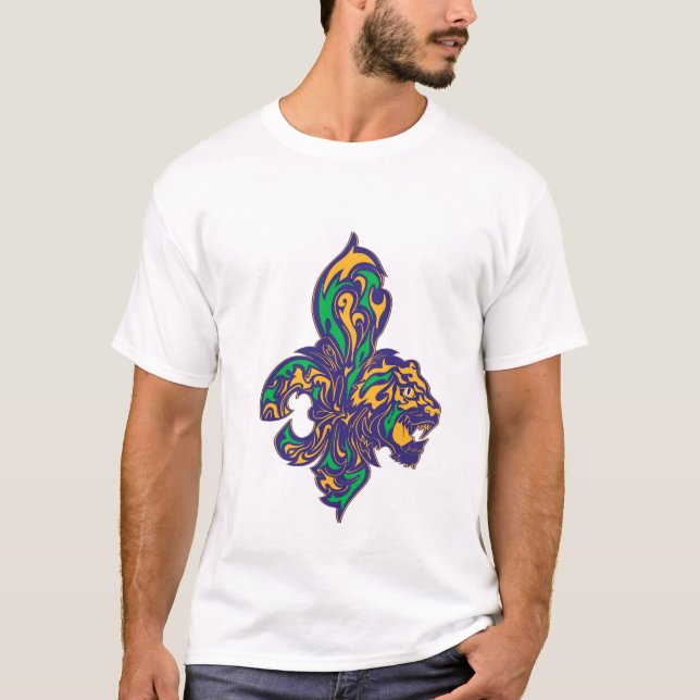 Mardi Gras Fleur De Lis T Shirt (Framsida)