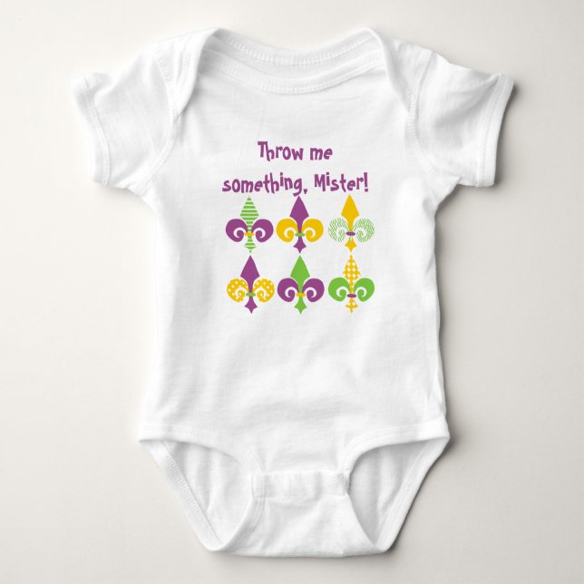 Mardi Gras Fleur de Lis T Shirt (Framsida)