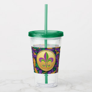Mardi Gras Fleur de lis Take Away Mugg