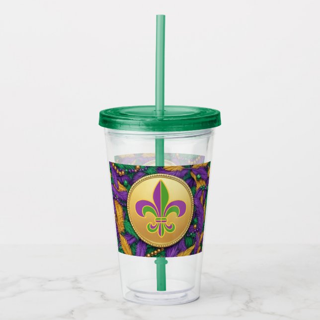 Mardi Gras Fleur de lis Take Away Mugg (Framsida)