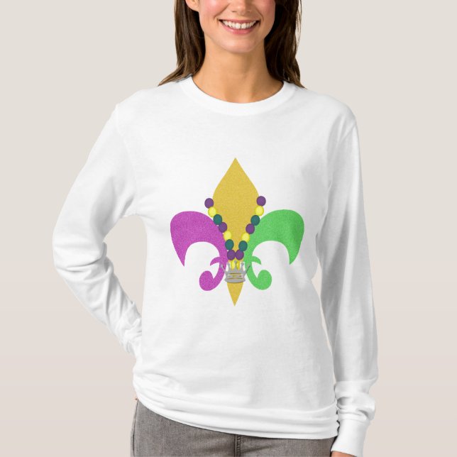 Mardi Gras Fleur De Lis Tee (Framsida)