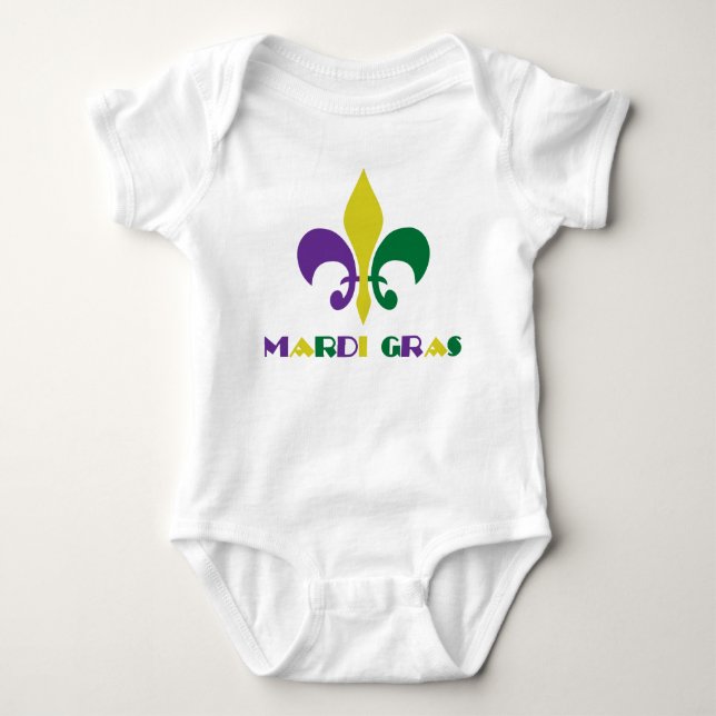 Mardi Gras ~ Fleur De Lis Tee Shirt (Framsida)