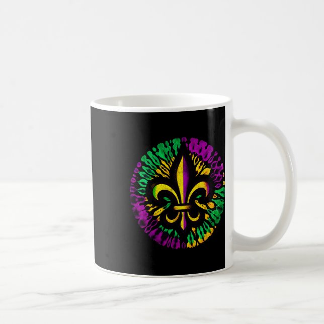 Mardi Gras Fleur De Lis Tie Dye Manar Women Carniv Kaffemugg (Höger)