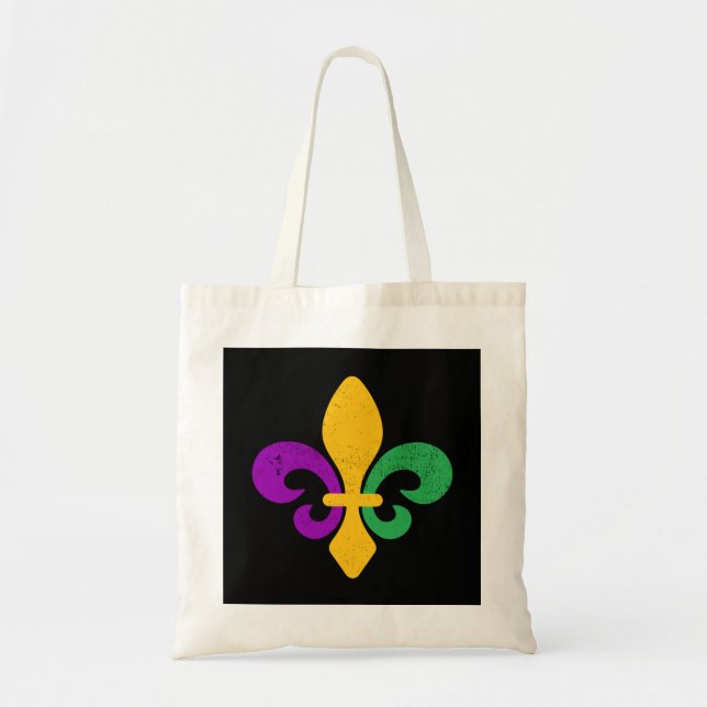Mardi Gras Fleur De Lis Tygkasse (Framsidan)