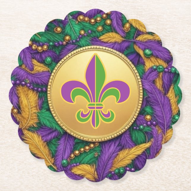 Mardi Gras Fleur de lis Underlägg Papper (Framsida)