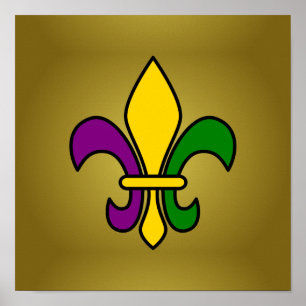 Mardi gräs fleur-de-lys poster