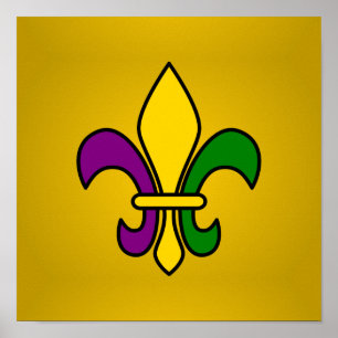 Mardi gräs fleur-de-lys poster