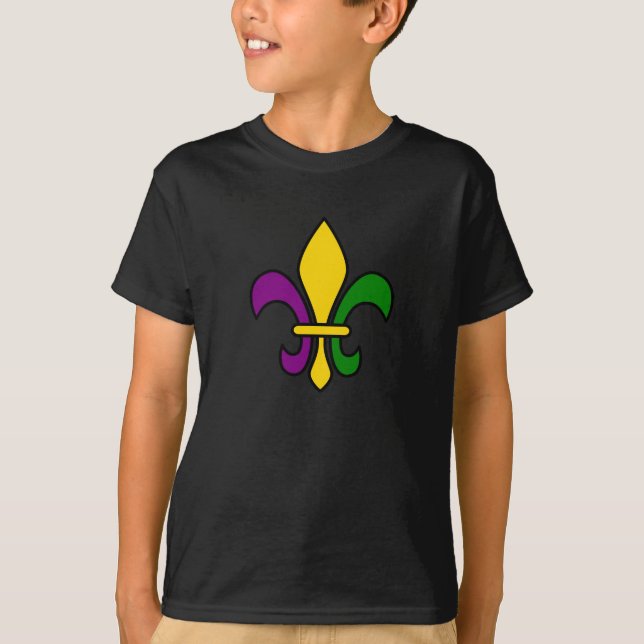 Mardi gräs fleur-de-lys t shirt (Framsida)