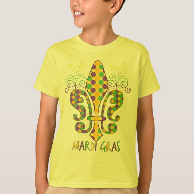 Mardi Gras Fleur de Pricka T-shirt (Framsida)