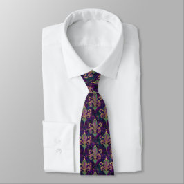 Mardi Gras Fleur di Lis färg Slips