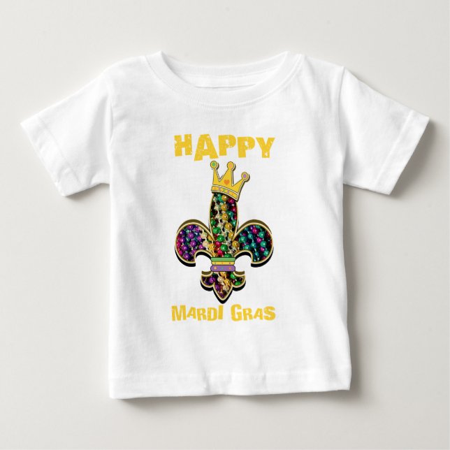 Mardi Gras Fleur firar T-shirt (Framsida)