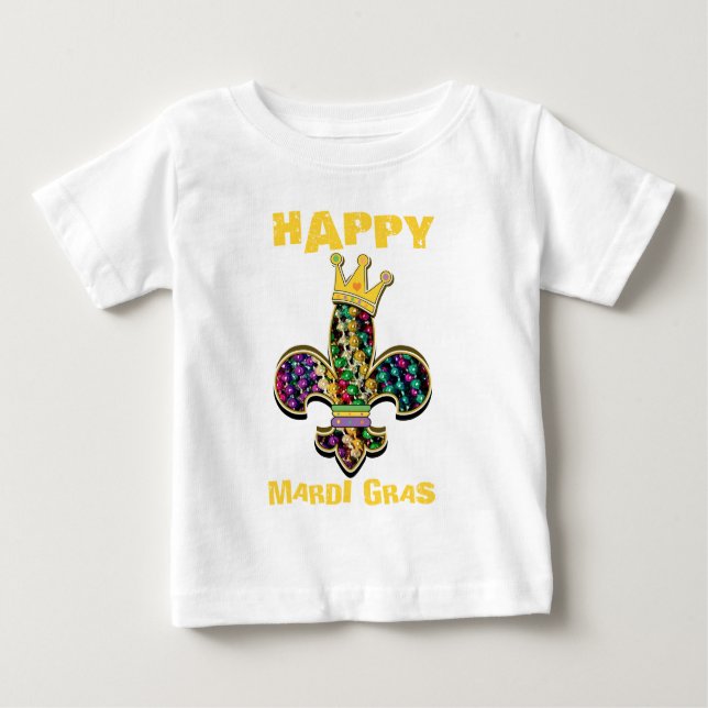 Mardi Gras Fleur firar Tee (Framsida)