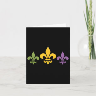 Mardi Gras Fleur Funny Cute Retro Mardi Gras Festi Kort