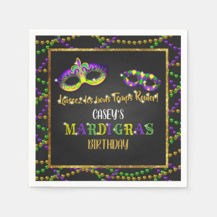 Mardi Gras födelsedag Pappersservett