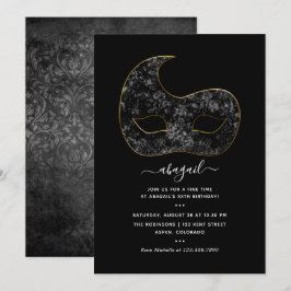 Mardi Gras Födelsedagsfest inbjudan