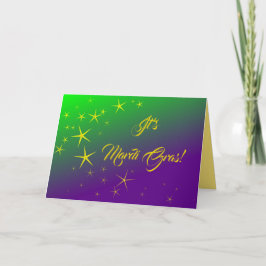 Mardi Gras Foldat-Helgdag-kort Helgkort