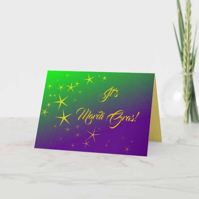 Mardi Gras Foldat-Helgdag-kort Helgkort (Framsida)