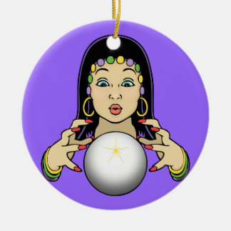 Mardi Gras förmögenhetkassör Julgransprydnad Keramik