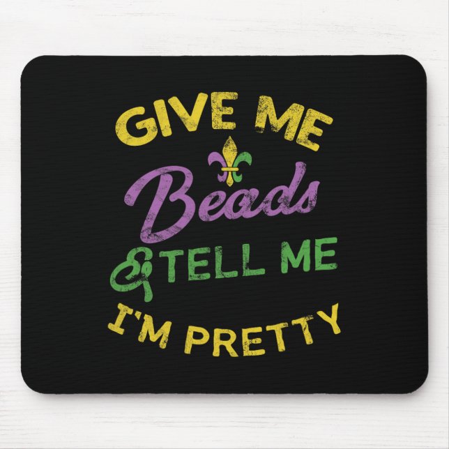 Mardi Gras Funny Pärlor Unique New Orleans Gift Musmatta (Framsidan)