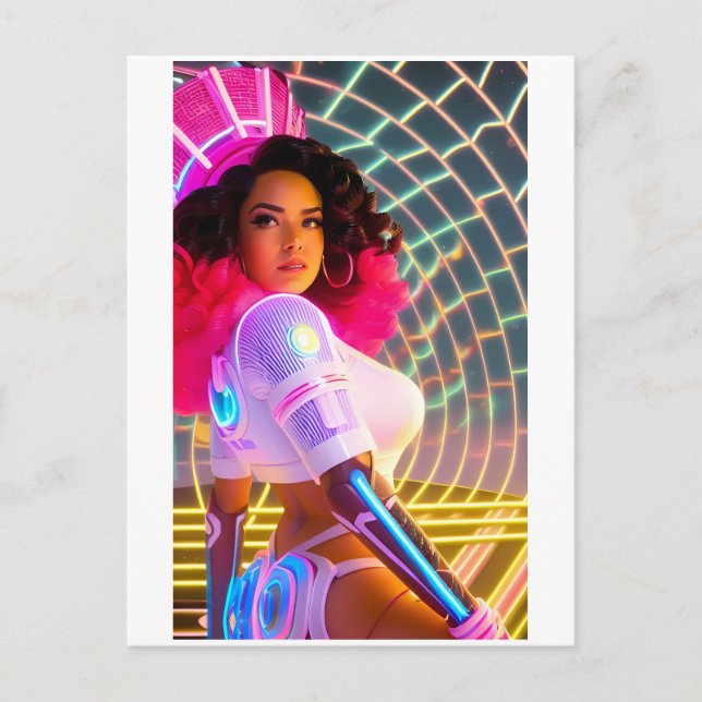 Mardi Gras Galaxy Queen Vykort (Framsida)