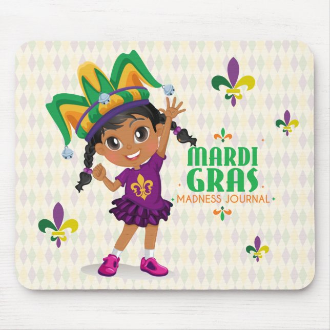 Mardi Gras Galenhet Mouse Pad Musmatta (Framsidan)