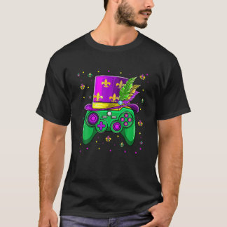Mardi Gras Gamer Småbarn Kids Gaming Boys Gift Cos T Shirt