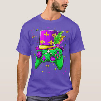 Mardi Gras Gamer Småbarn Kids Gaming TShirt T Shirt