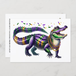 Mardi Gras Gator Inbjudningar