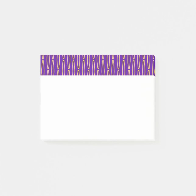 Mardi Gras Geometric Repeat Post-it Block (Framsida)