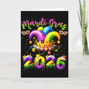 Mardi Gras Glad 2026 Jesterhatt New Orleans Män W Kort