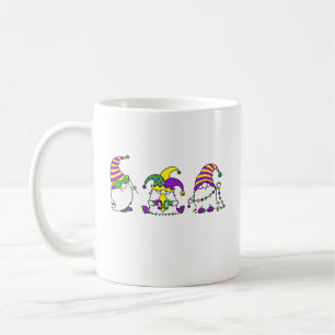 Mardi Gras Gnom Trio Söt Karneval Kaffemugg